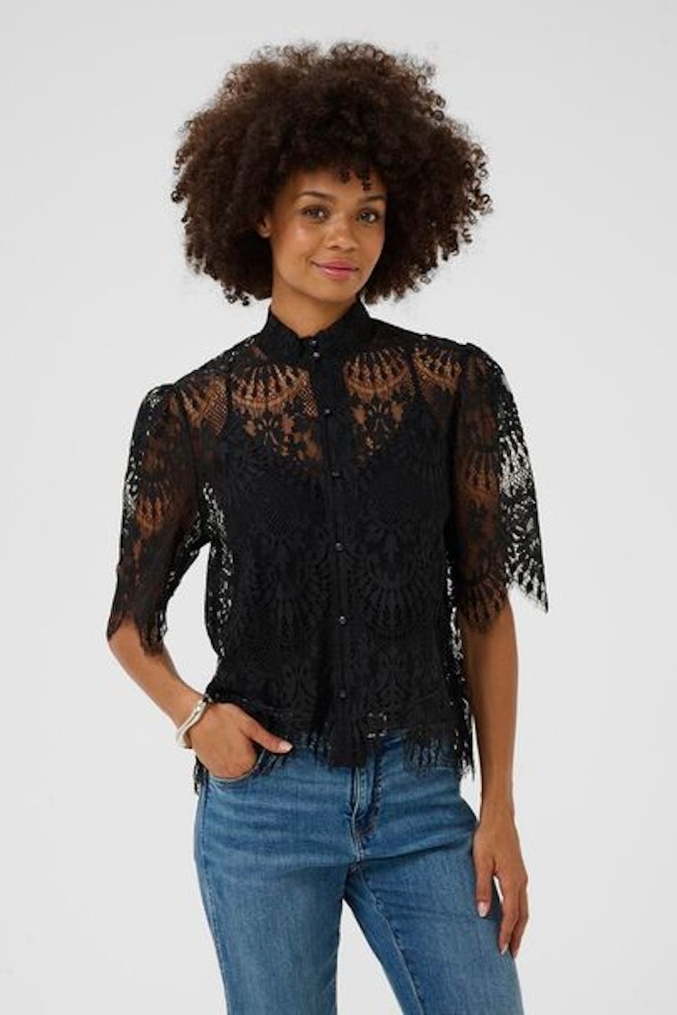Culture Okram lace blouse black