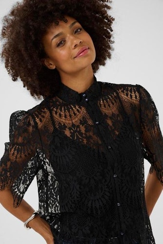 Culture Okram lace blouse black
