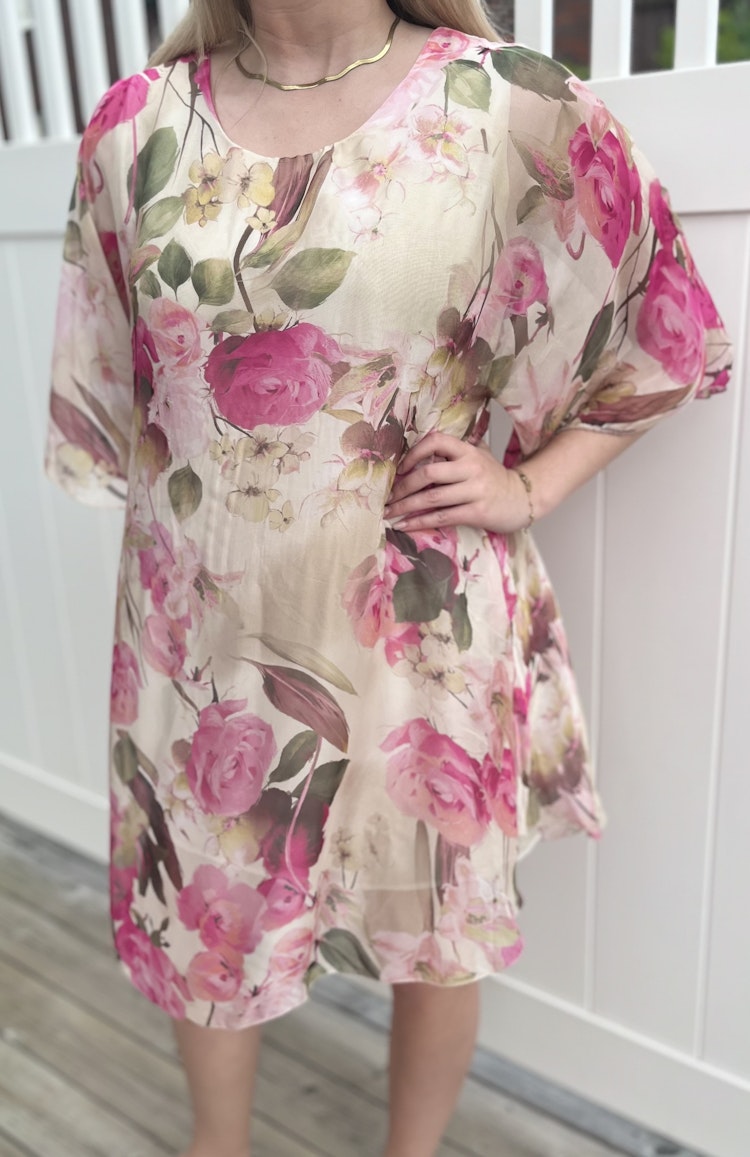 Silkesklänning Rose
