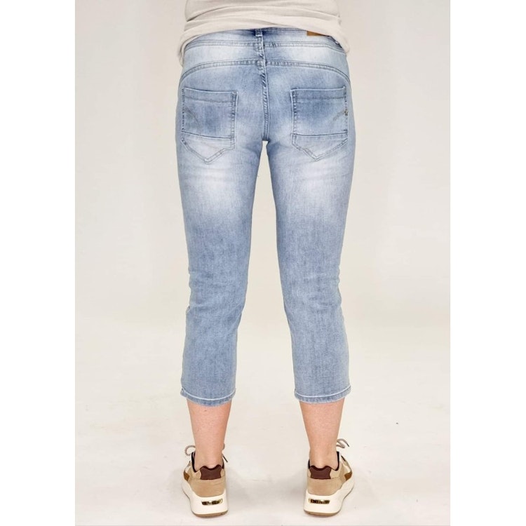 Caprishorts jeans ljusa