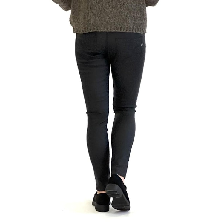 Place du jour fuskskinnbyxa svart leopard