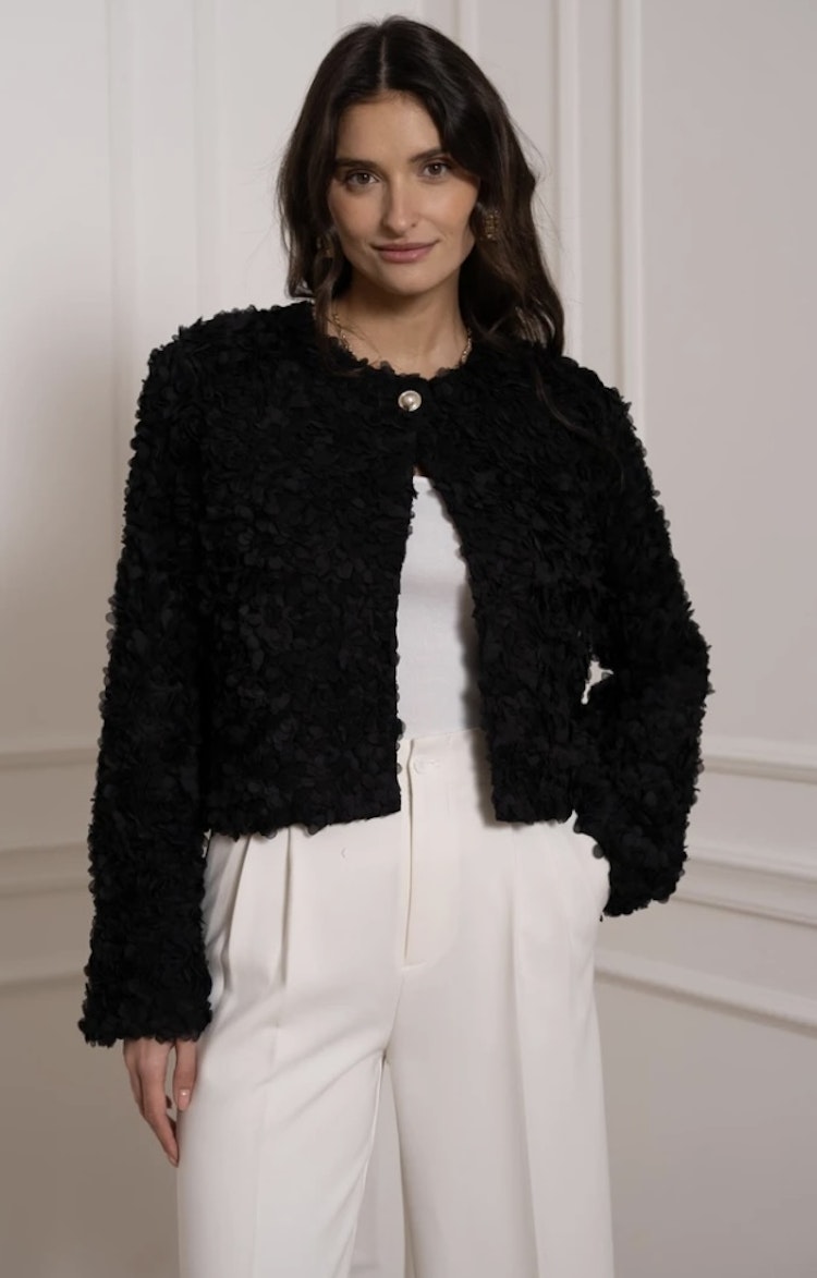 Flower jacket black