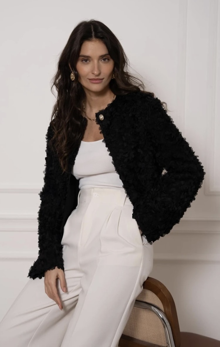 Flower jacket black