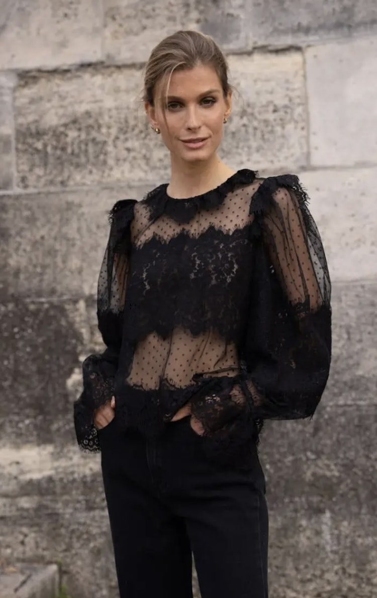 Choklate lace top