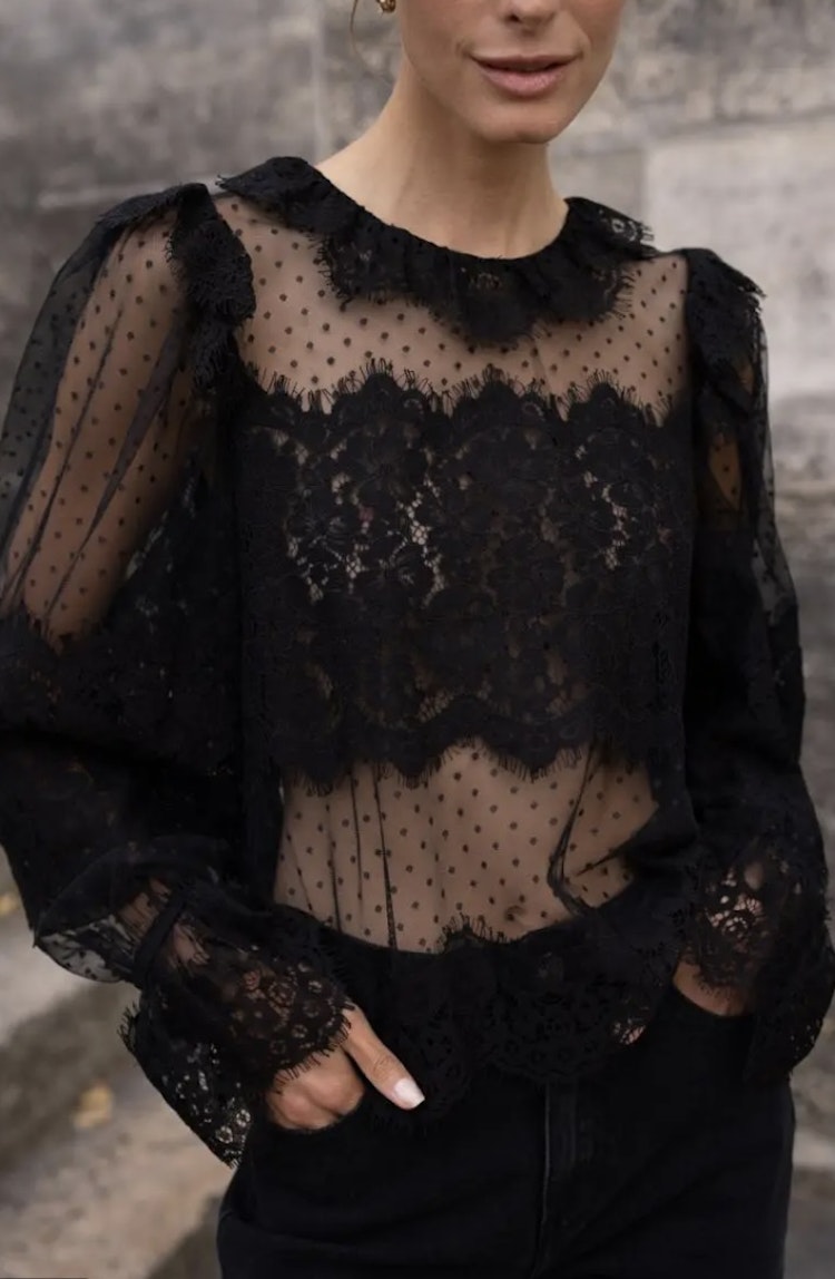 Choklate lace top