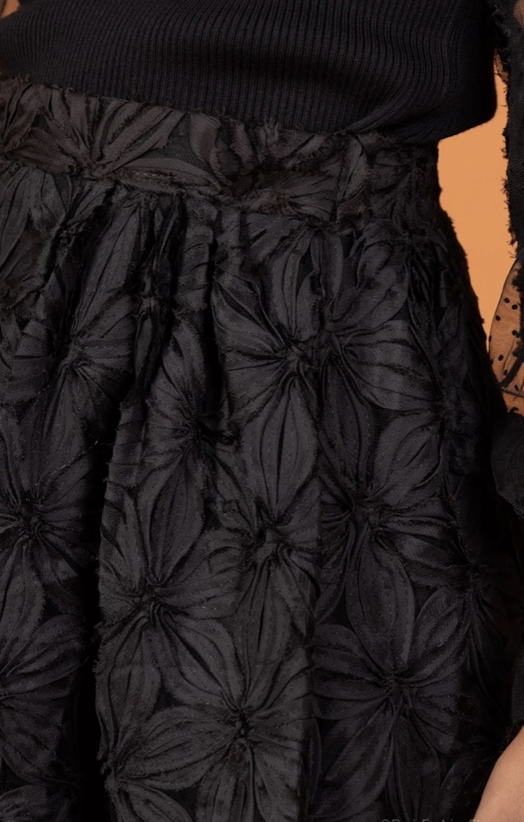 Kjol Black Flower