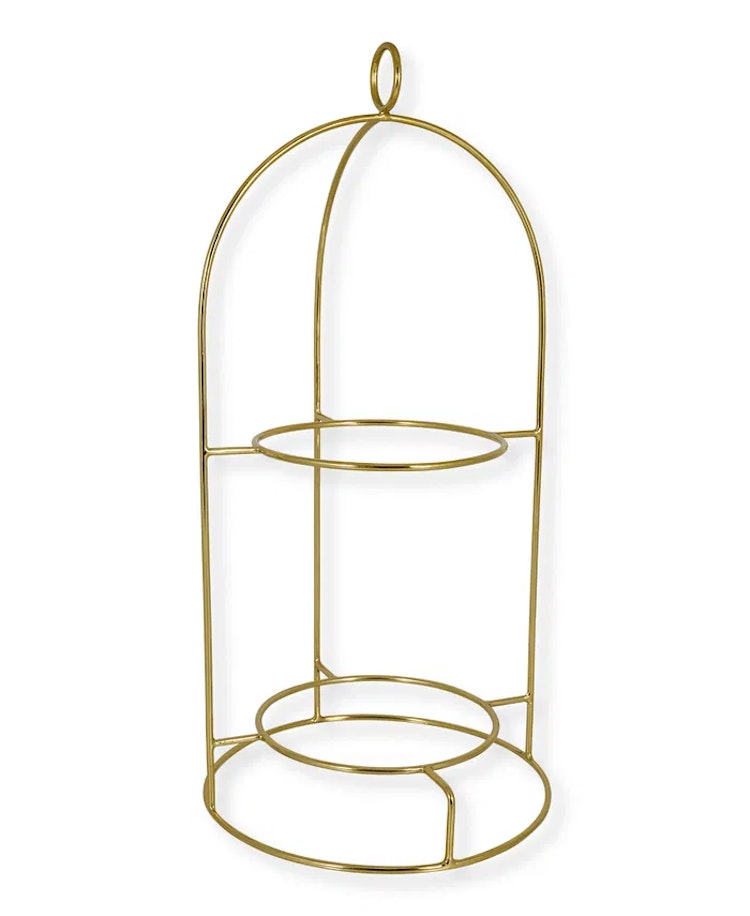 Greengate cake plate holder gold