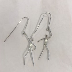 Peeps, handgjorda silverörhängen