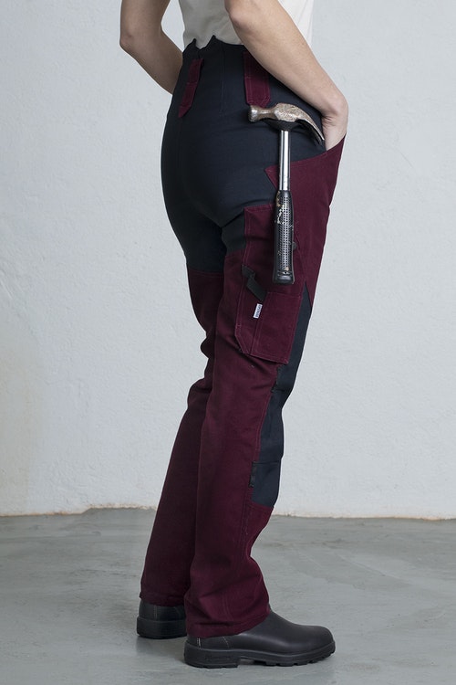 AVA Work Trousers -Burgundy