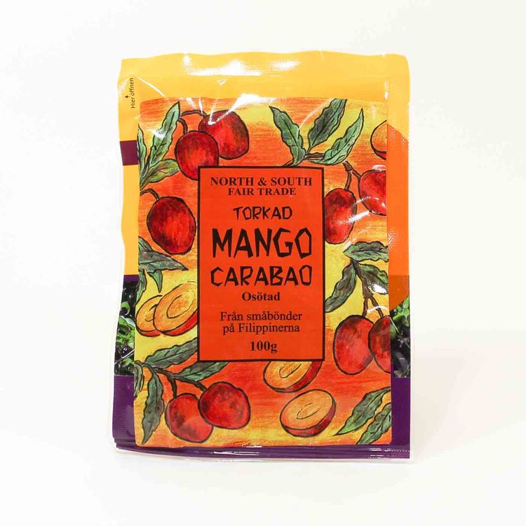 Torkad mango Carabao osötad, 100 g, Filippinerna