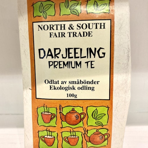 Darjeeling Premium te, ekologiskt lösviktste, 100 g, Indien