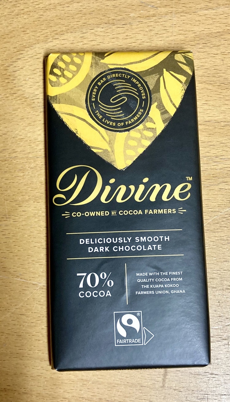Divine mörk choklad 70%, 90 g, VEGANSK, Ghana