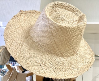 Herrhatt,Chapeau Homme, flätade soltorkade raffiapalmblad, naturvit, Madagaskar