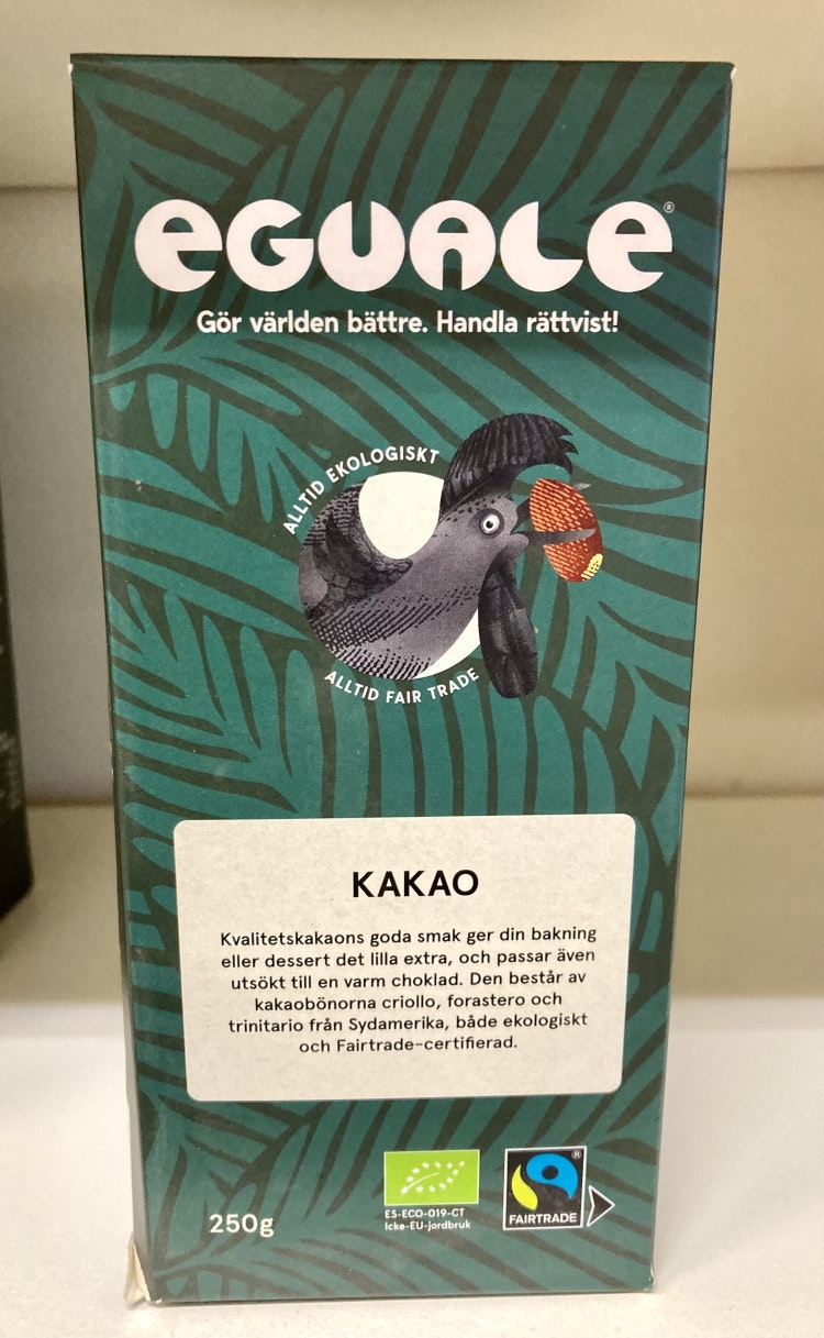 Eguale kakao, ekologisk, 250 g, Sydamerika