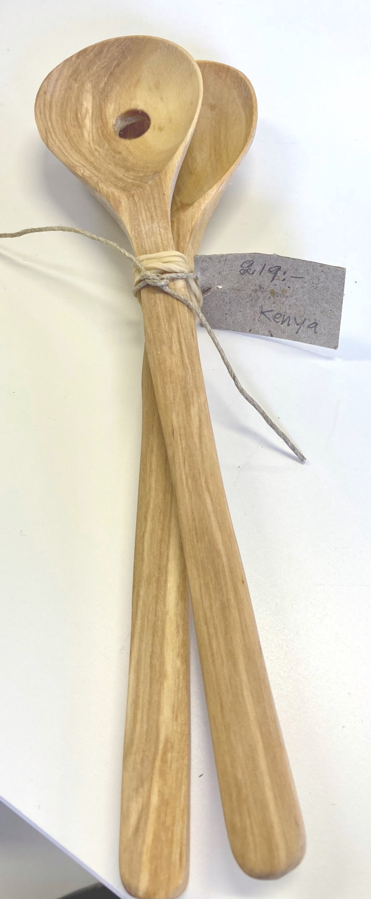 Salladsbestick 'Wood Thin', olivträ, ca L:24 cm, Kenya