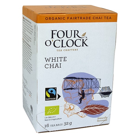 Four o`clock ekologiskt/fairtrade White chai påste, 16 tepåsar/32g