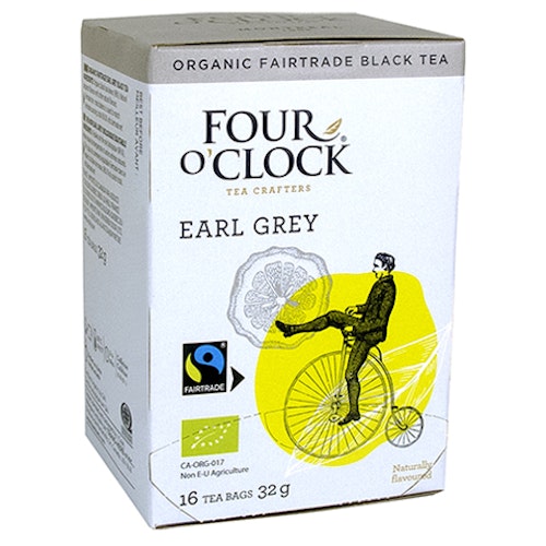 Four o`clock ekologiskt/fairtrade Earl grey påste, 16 tepåsar/32g