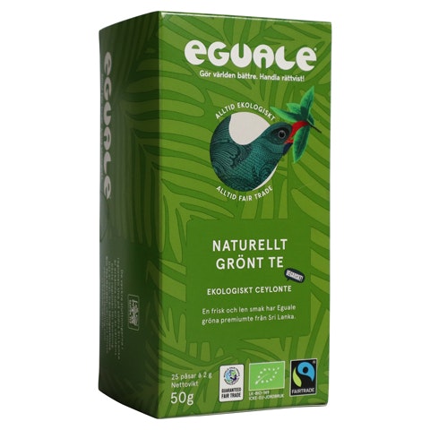 Eguale Naturellt Grönt Ceylon påste, 25 påsar/á 2 g