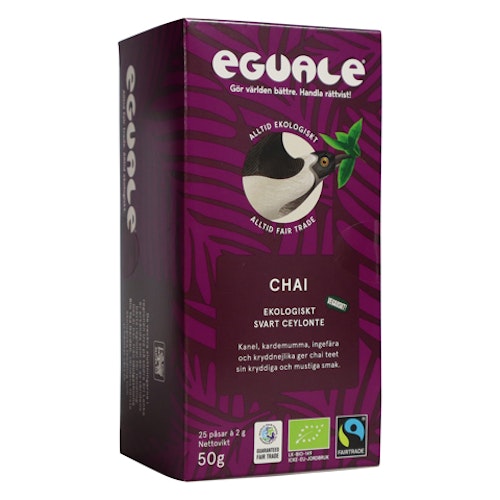 Eguale Chai, Svart Ceylonte, 25 påsar/á 2 g