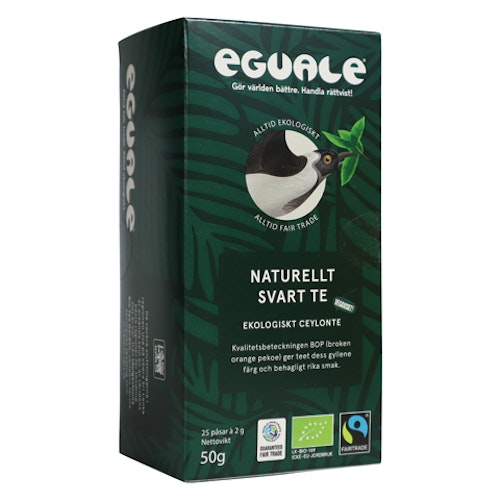 Eguale Naturellt Svart Ceylonte, 25påsar á 2 g