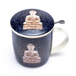 Teinfusionsmugg Buddha blå -- 400 ml