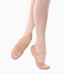 Balettskor i skinn för balett, barnstorlek.