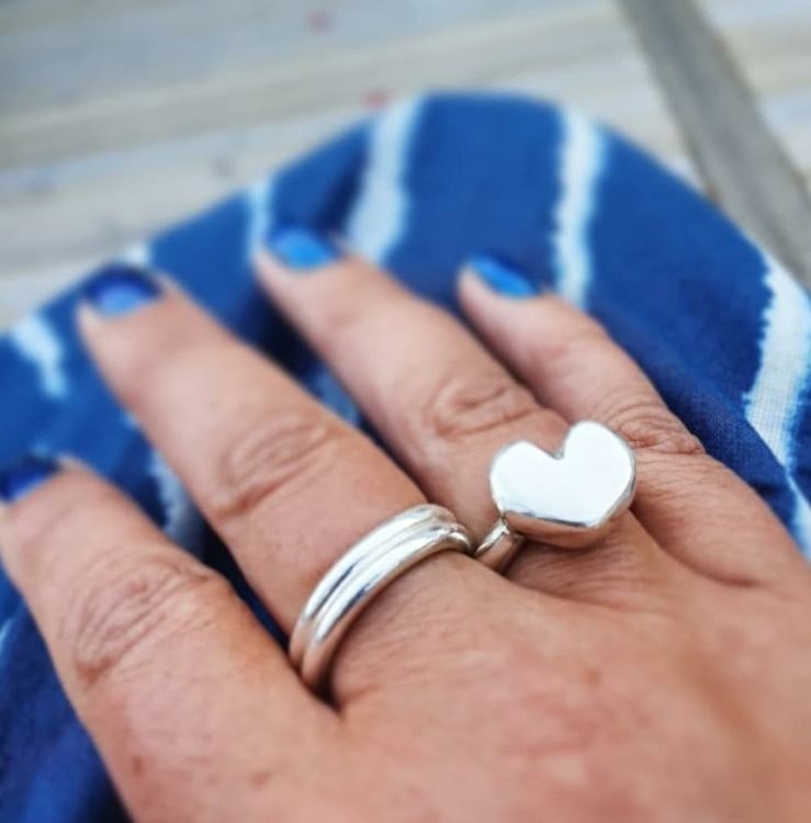Chunky Heart ett bulligt hjärta på silverring