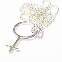 Kvinnomärket i äkta silver - halsband