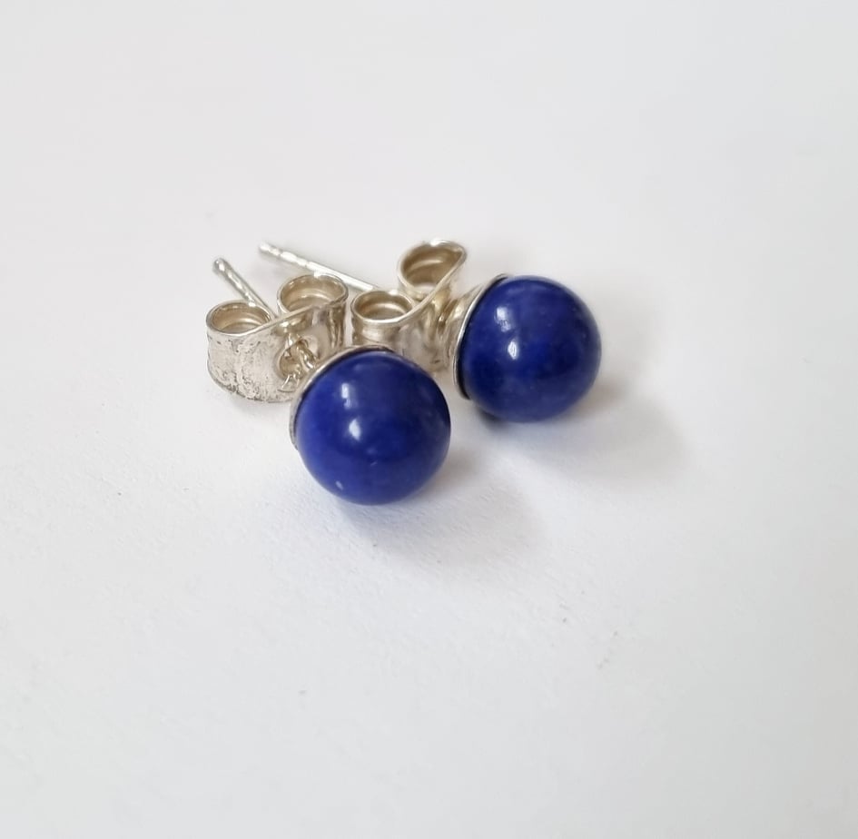 Örhänge med lapis lazuli - små