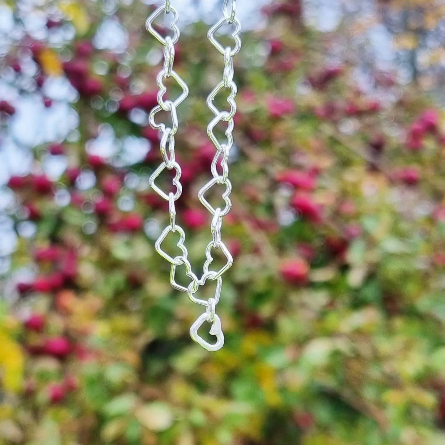Heart bracelet in genuine silver