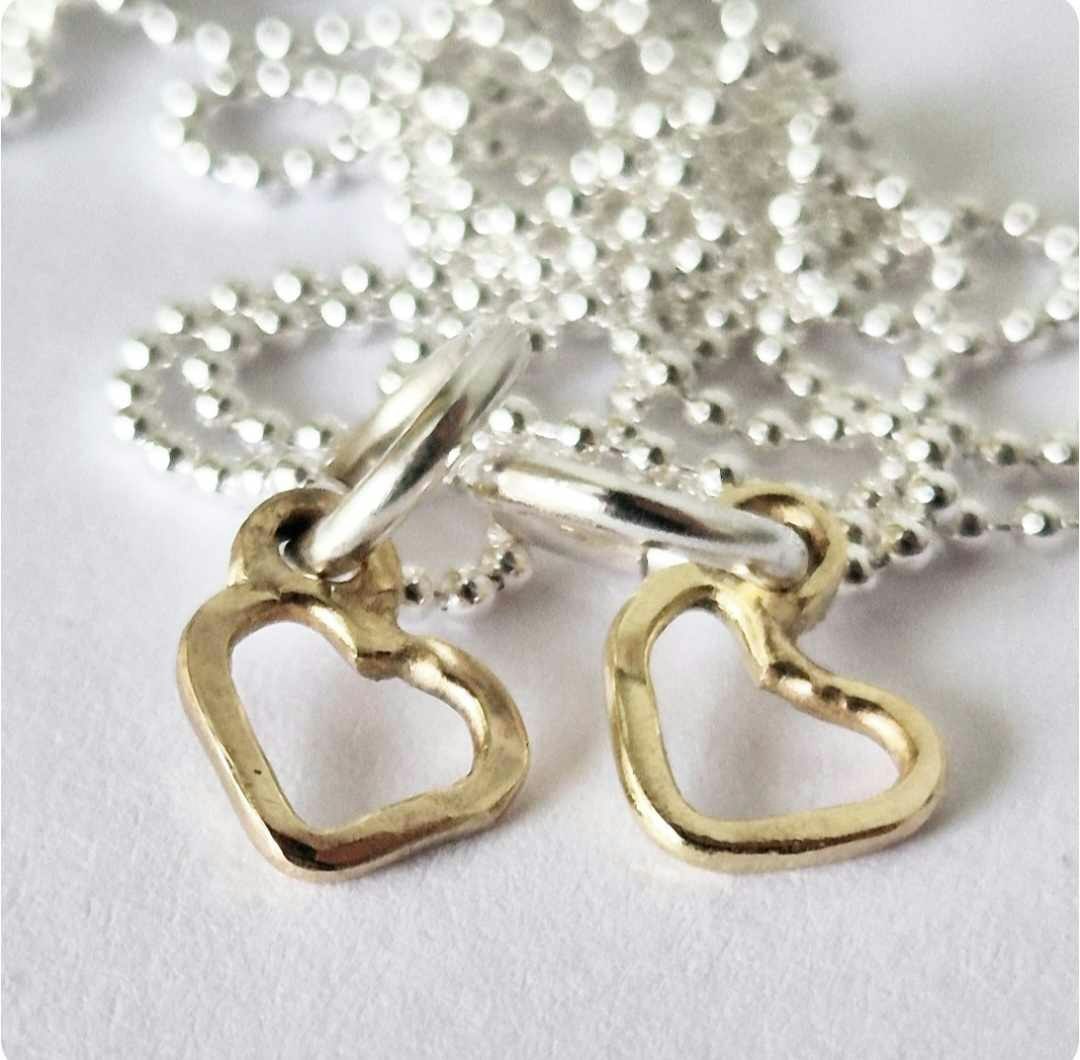 Sweetheart a small and beautiful hand-forged gold heart in genuine 18k gold