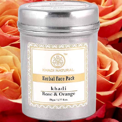 Khadi Natural Herbal Face Pack Ansiktsmask Rose & Orange