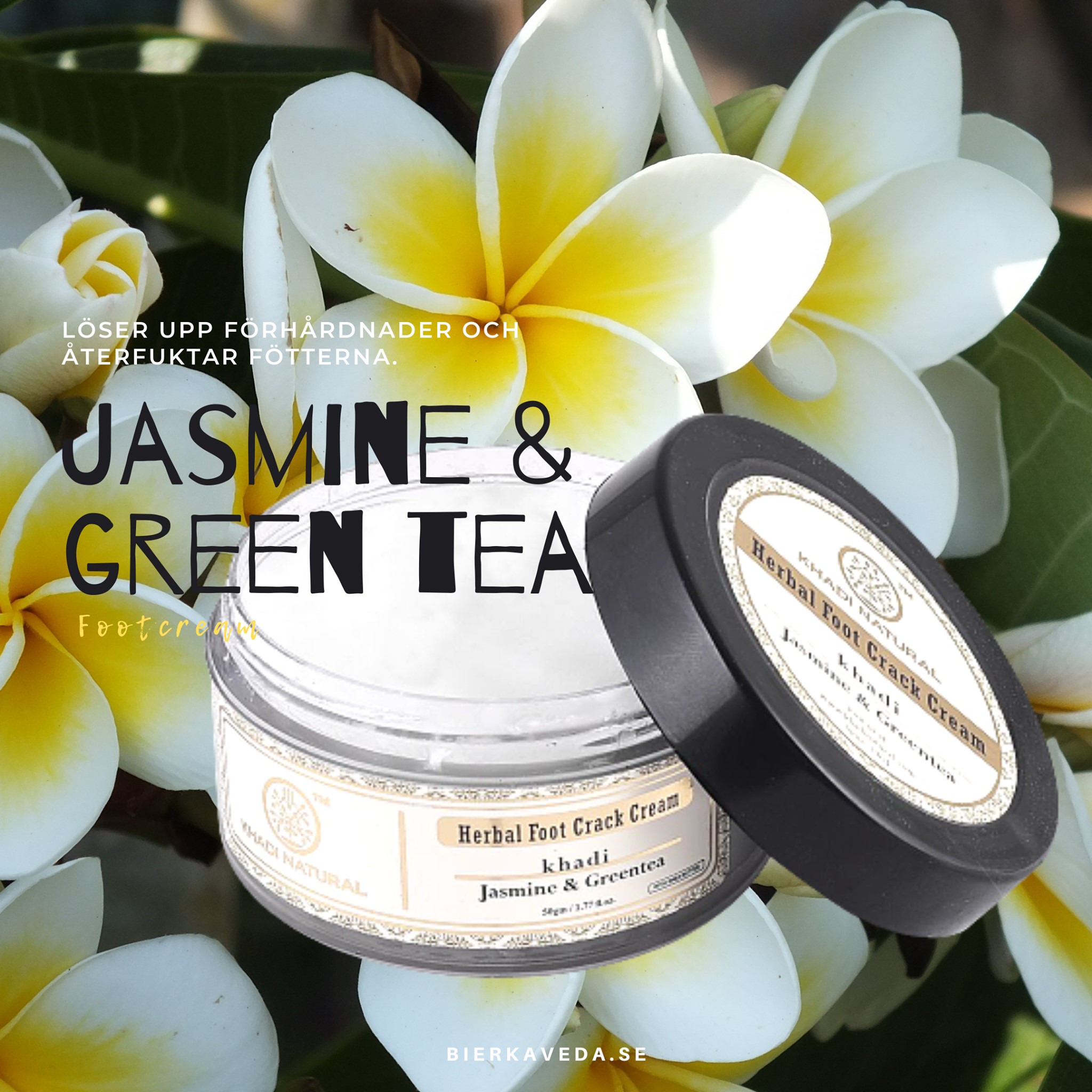 Fotkräm Khadi Herbal Herbal Foot Crack Cream Jasmine &Green tea 50 gram