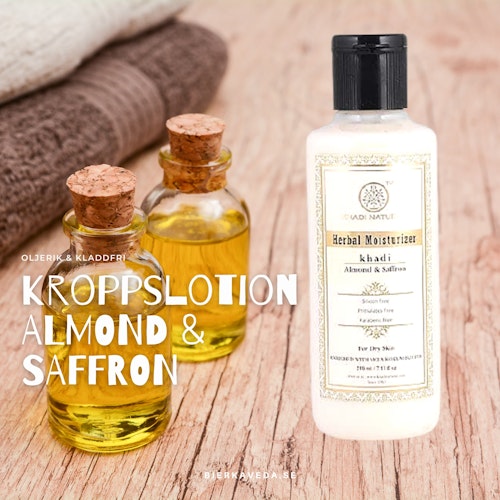 Kroppslotion Almond Saffron Khadi natural 210 ml