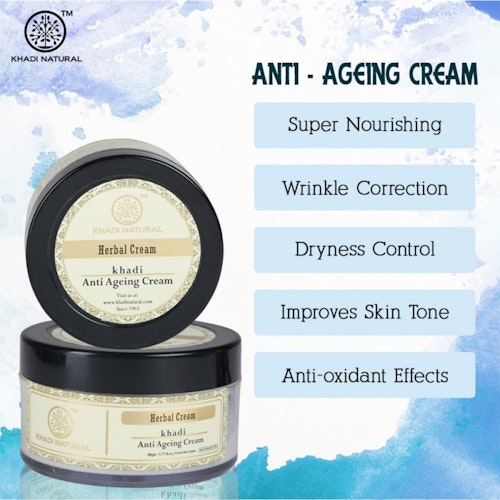 Ansiktskräm Khadi Natural Herbal Anti Ageing Cream 50 gram