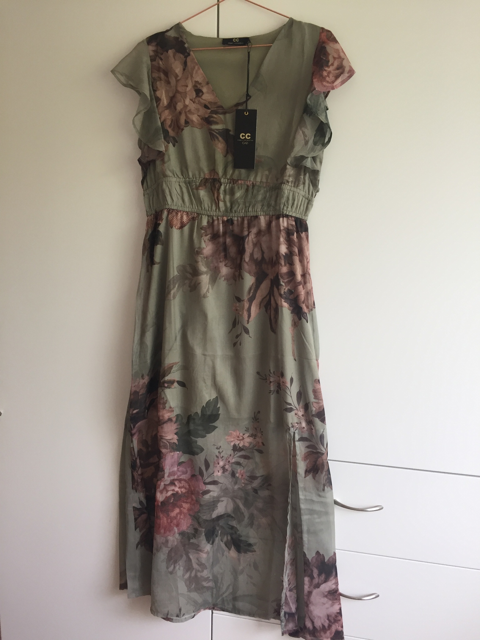 Jaqueline dress  grön blommig Capri Collection S
