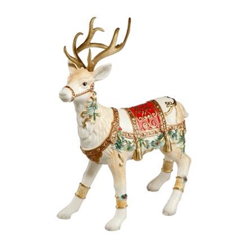 Reindeer with Leg Decoration, Red