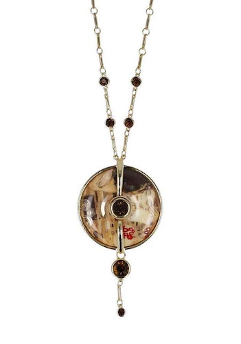 Goebelkedja med hänge »Amulet The Kiss, Gustav Klimt