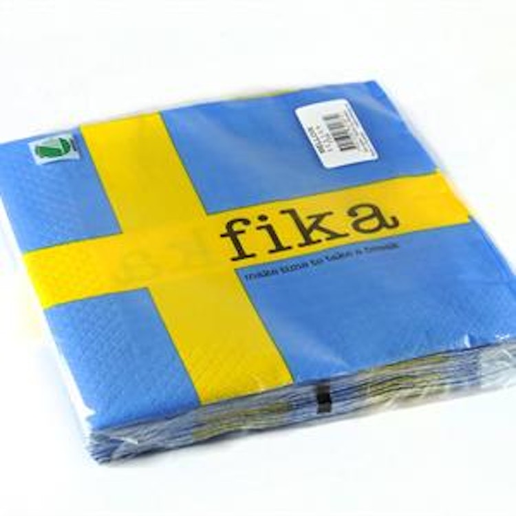 Servetter, Make time FIKA, svensk flagga, 20-p