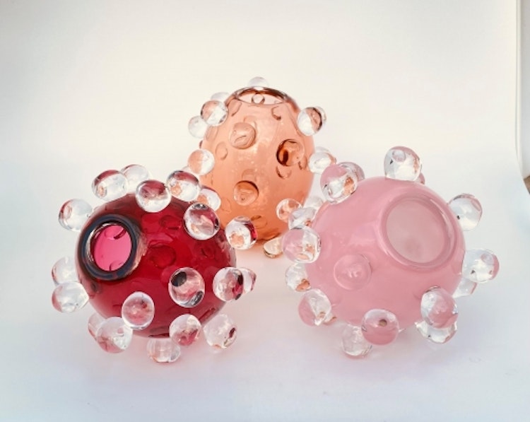 Handblåst Glasvas / blå / Åsa Gårdebäck