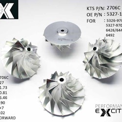 2706C KTS Billet K26 uppgraderings kompressorhjul