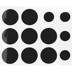 12 st klistermärken reflex cirklar, finns i flera färger, Bookman