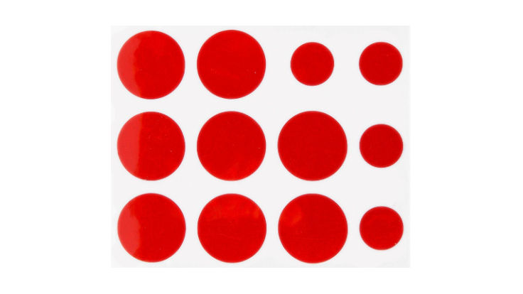 Bookman 12 st klistermärken reflex cirklar, finns i flera färger