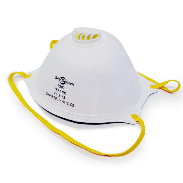 FFP3 Filtrerande halvmask med ventil i 20-pack - Skyddar mot luftburna partiklar