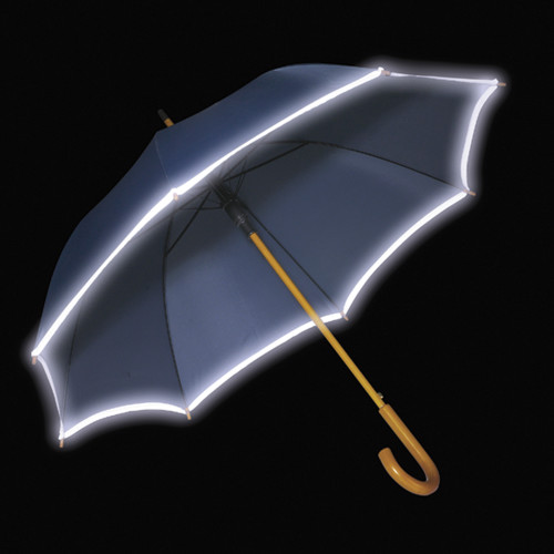 Paraply med reflexkant