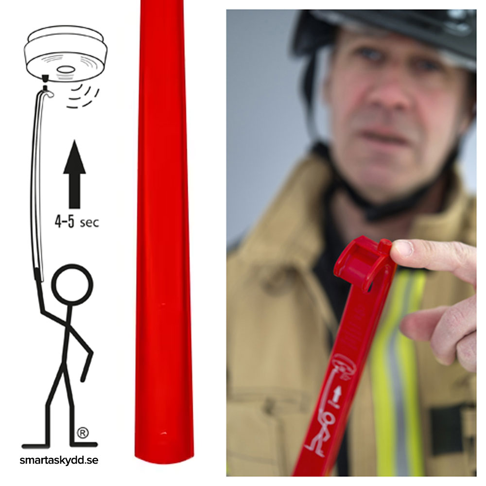 Testhornet / skohorn - Testa din brandvarnare utan att gå upp på en stol