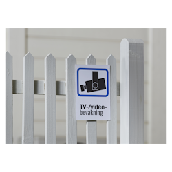 Varningsskylt för TV / Videobevakning - A5 skylt Enkelsidig