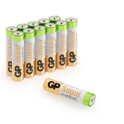 GP Super Alkaline AAA 24A/LR03 Batterier 12-pack