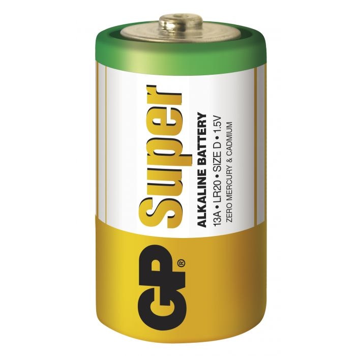 GP Super Alkaline D-batteri 13A/LR20 2-pack