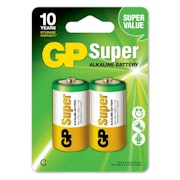 GP Super Alkaline C-batteri 14A/LR14 2-pack